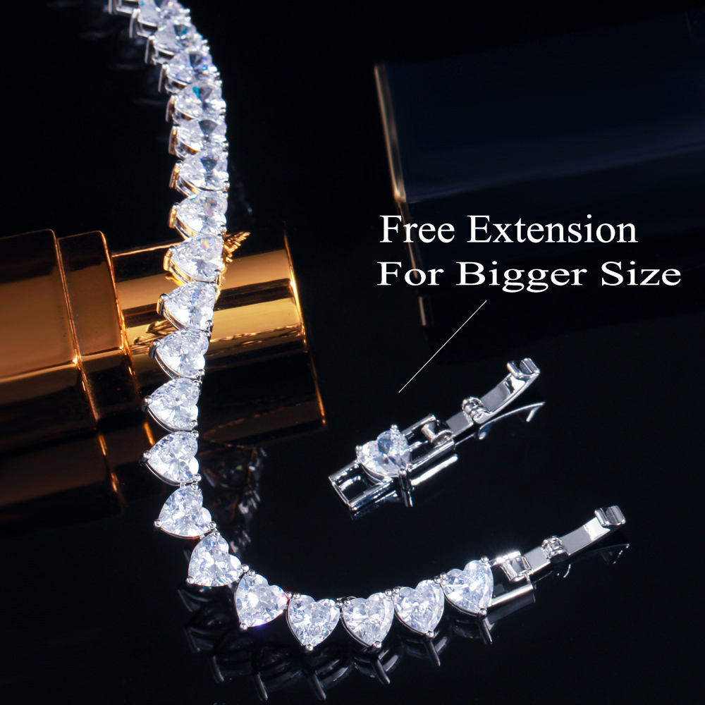 Collier "Cœur de Lumière" Plaqué Or Blanc