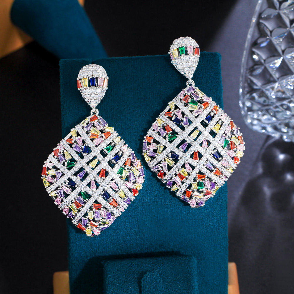 Boucles d'oreilles "Arc-en-ciel Blanc"
