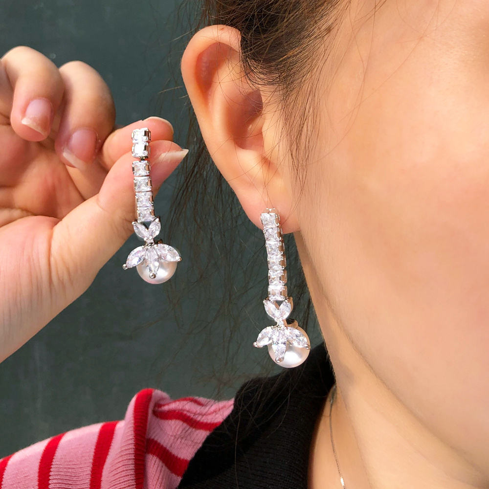 Boucles d'oreilles : "Goutte de lumière floral"
