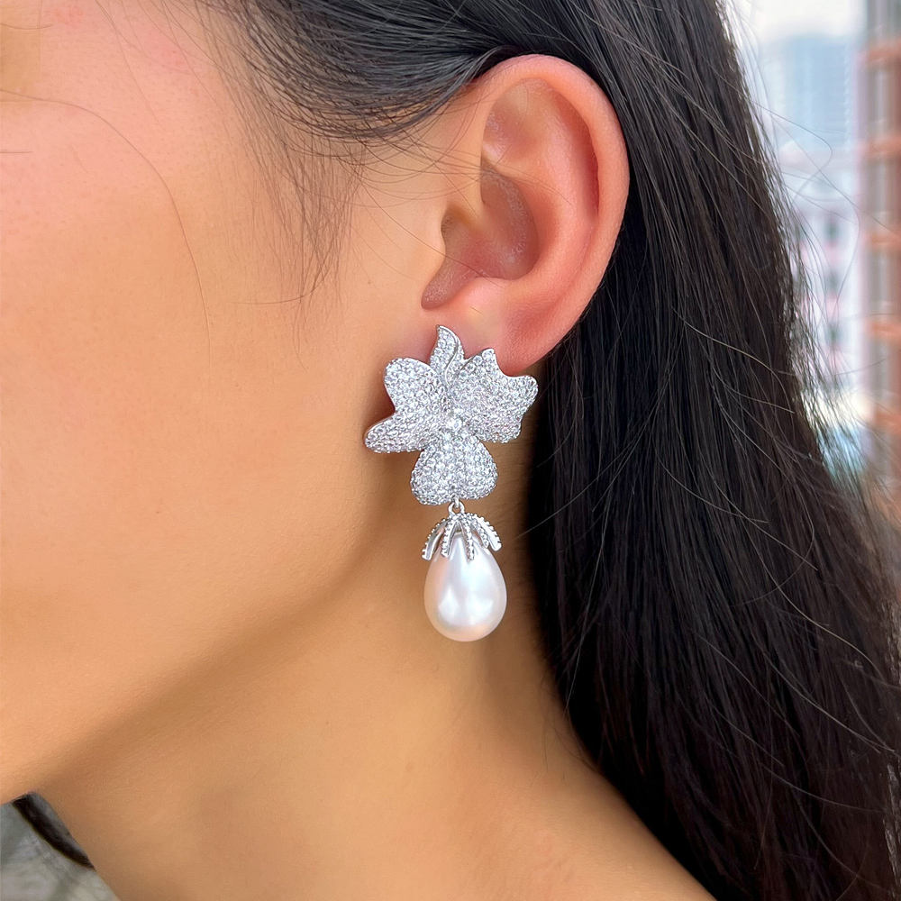 Boucles d'oreilles "Floraison d'Hiver"