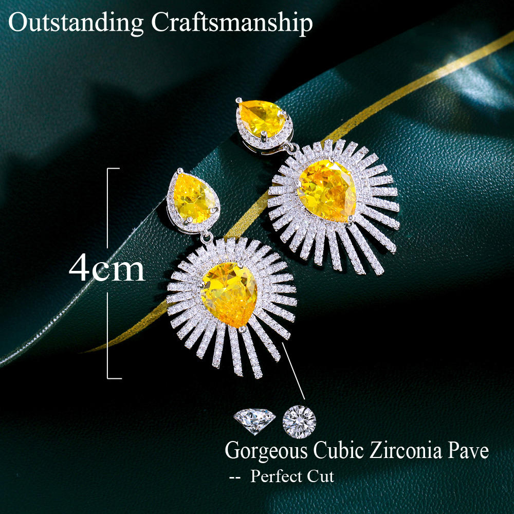Boucles d'oreilles : "Soleil Magistral"