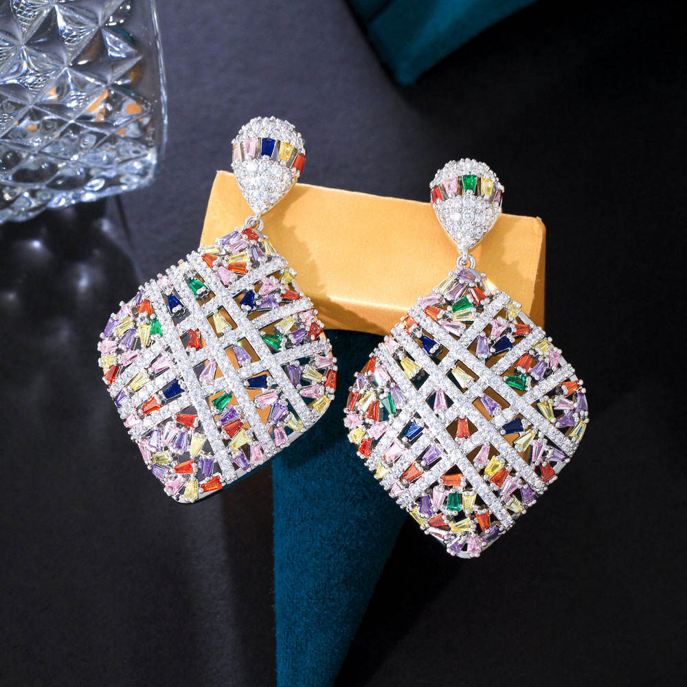 Boucles d'oreilles "Arc-en-ciel Blanc"