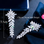Boucles d'oreilles "Feuille Scintillante"