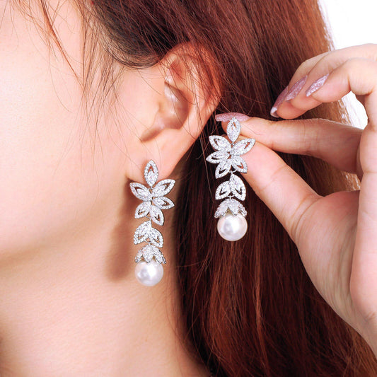 Boucles d'oreilles "Feuille de l'aube"