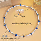Collier "Charme Bleu"