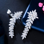 Boucles d'oreilles "Feuille Scintillante"