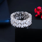Bague Couronne Marquise en zircons taille marquise, vue 1