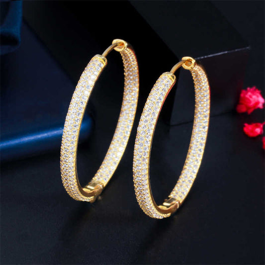 Boucles d'oreille “Créoles scintillante“