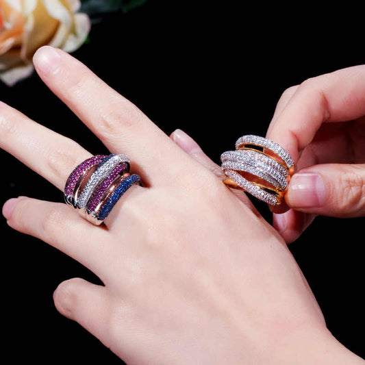 Bague  "Glace des Angles Secrets"