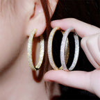 Boucles d'oreille “Créoles scintillante“