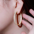 Boucles d'oreille “Créoles scintillante“