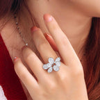 Bague "Cristal Fleurie"