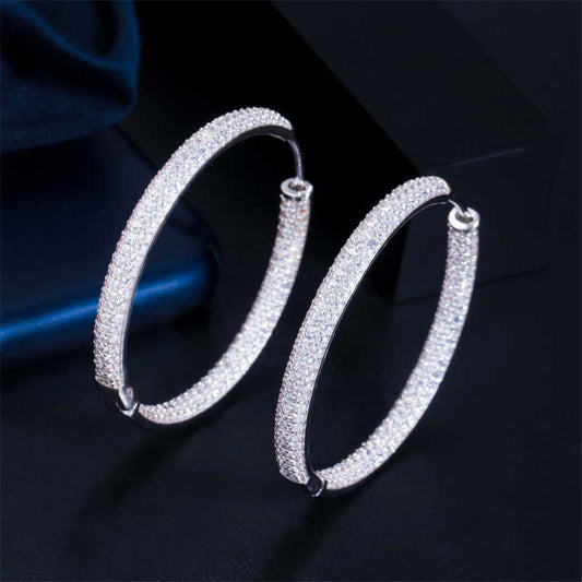 Boucles d'oreille “Créoles scintillante“