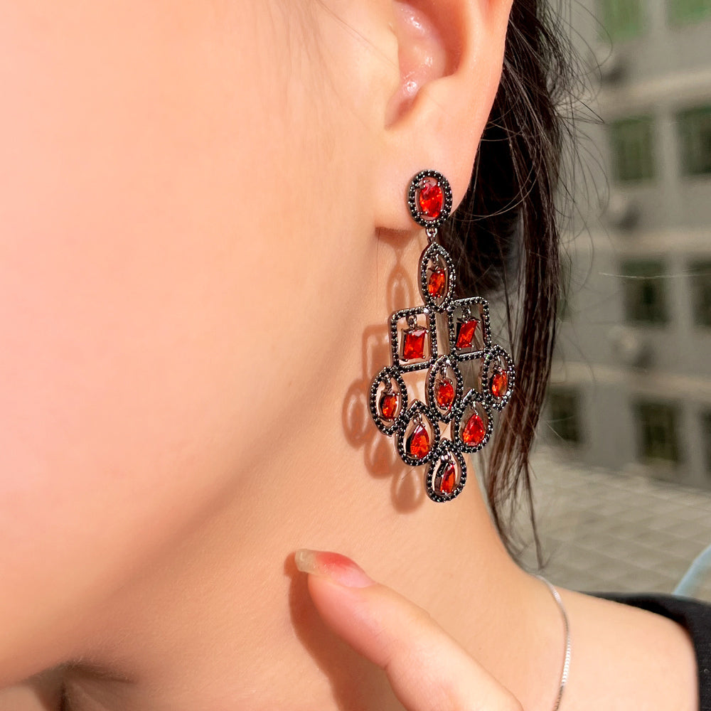 Boucles ''Velours Rubis''