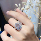 Bague agate blanche ovale ajustable - Mirage Bijoux