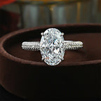 Éclat Ovale – Bague Zircon