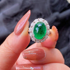 Émeraude Impériale – Bague Verte