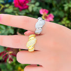 Bague Étreinte de Lumière en zircon
