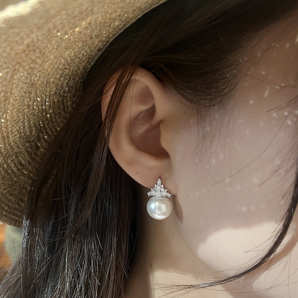 Boucles d’oreilles perle Ice Queen S925 - Mirage Bijoux