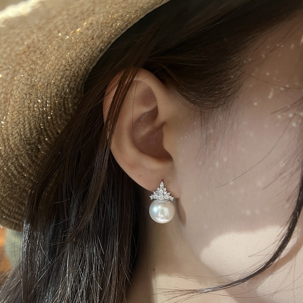 Boucles d’oreilles perle Ice Queen S925 - Mirage Bijoux