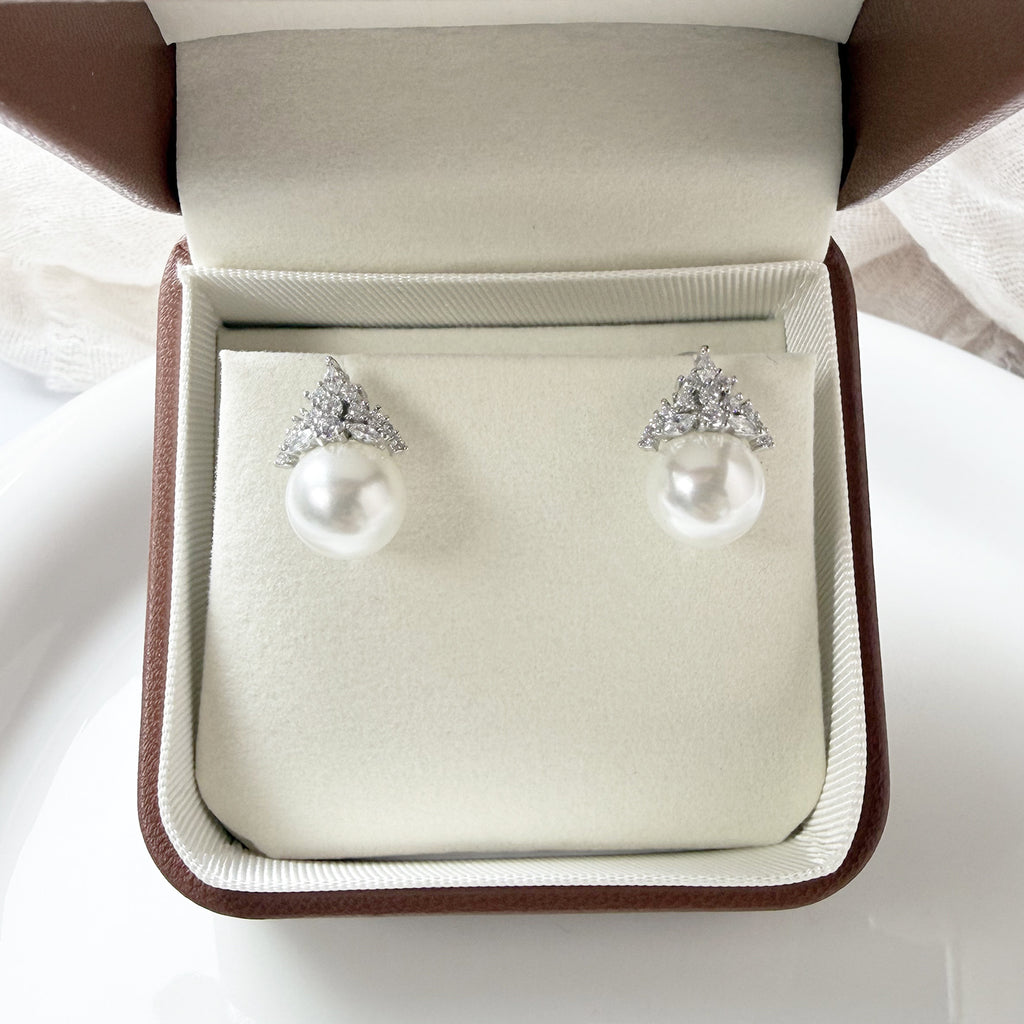 Boucles d’oreilles perle Ice Queen S925 - Mirage Bijoux