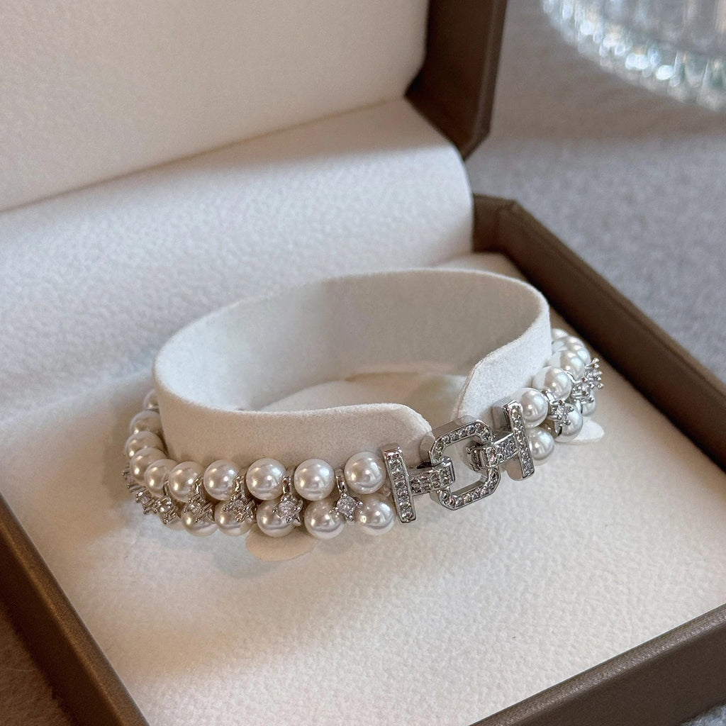 Bracelet multirangs perles - Mirage Bijoux