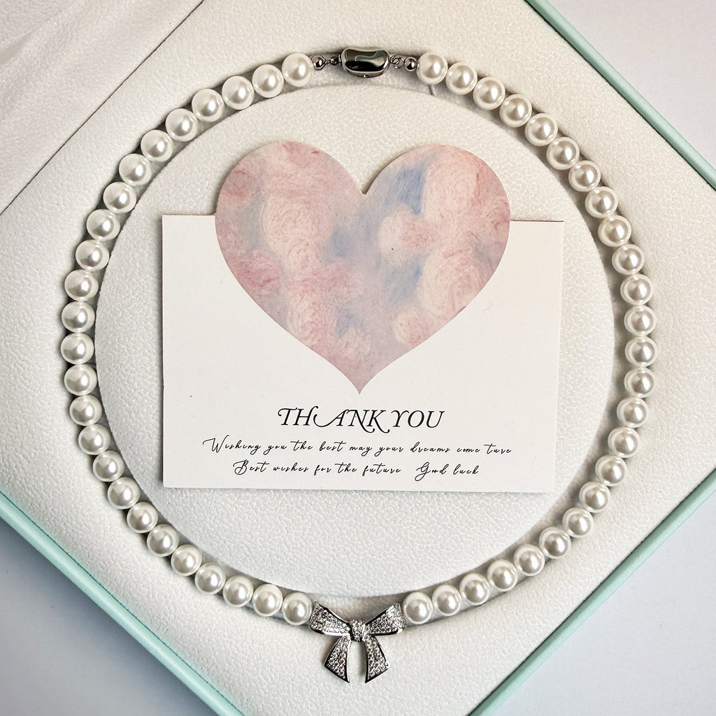 Collier perles fermoir argenté - Mirage Bijoux