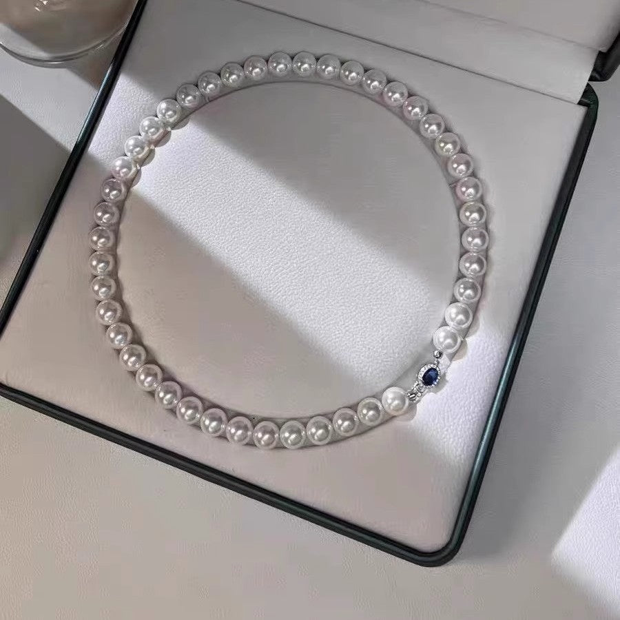 Collier perles naturelles fermoir argent S925 - Mirage Bijoux