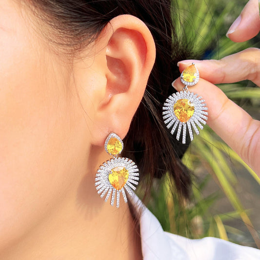 Boucles d'oreilles :  "Soleil Magistral"